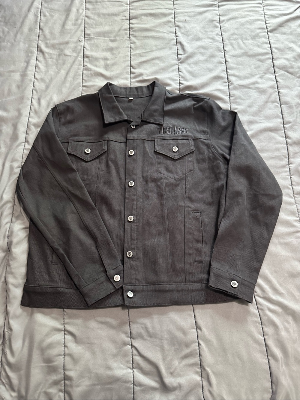 Rare Tiger Army Limited Edition Black Denim Trucker Jacket - Only 150 Made - 2X